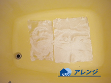 FRP補修修理 浴槽ガラス　浴室壁パネル工法